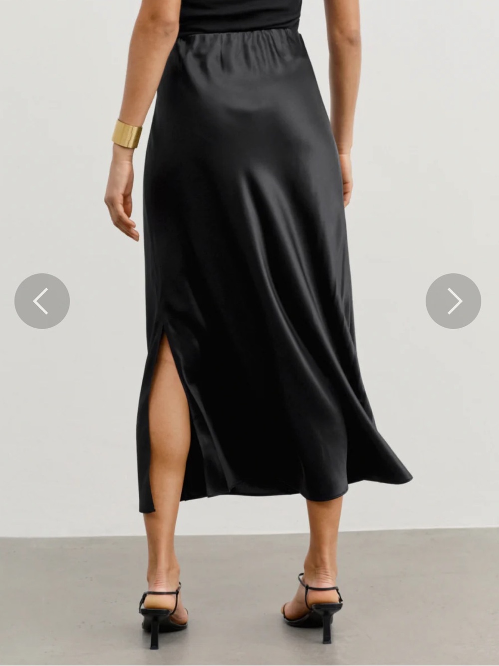 AYR eleganza black silk skirt medium - Picture 2 of 3